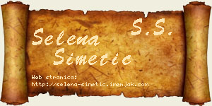 Selena Simetić vizit kartica